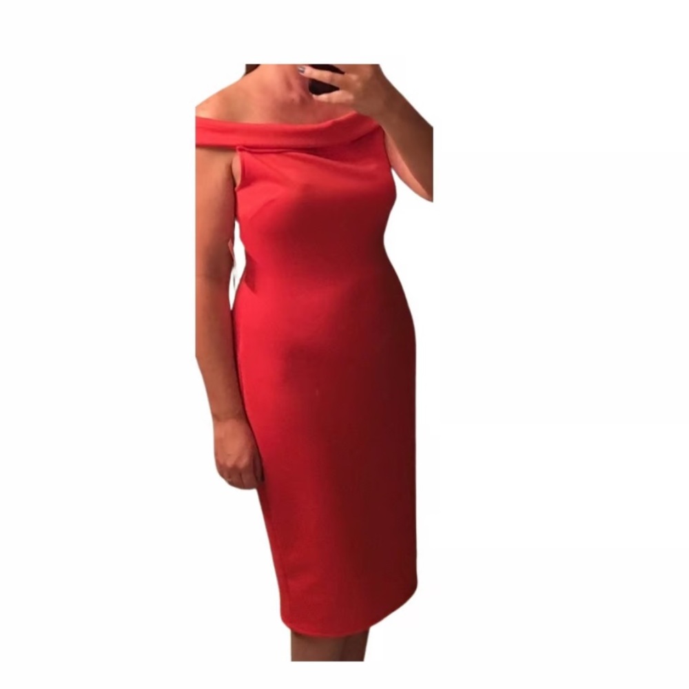 Belle‎ Sky Off The Shoulder Bodycon Dress